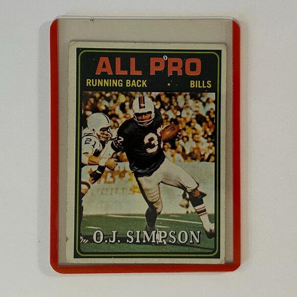 Awesome O.J. Simpson 1974 Topps All Pro #130 Card - 1973 Record Setting Year - Picture 1 of 2